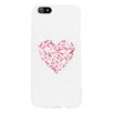 Pink Ribbon Heart White Phone Case