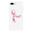 Pink Floral Ribbon White Phone Case