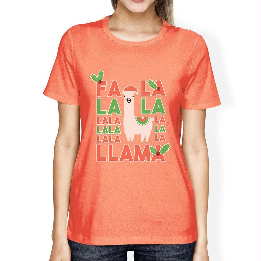 Falala Llama Womens Cute Christmas Unique Design T-Shirt Funny Gift