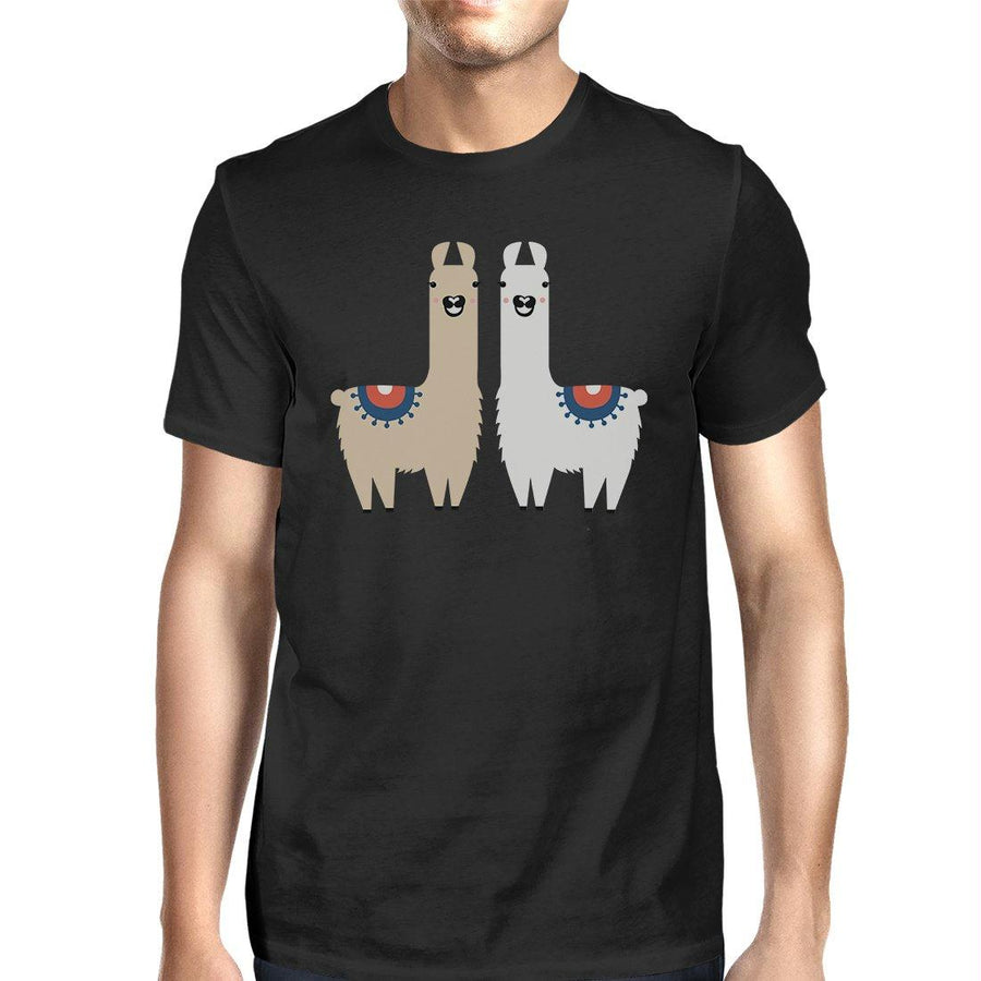 Llama Pattern Mens Cute Christmas Unique Design T-Shirt Funny Gift