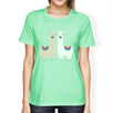 Llama Pattern Womens Cute Design Funny Winter Gift T-Shirt For Her