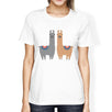 Llama Pattern Womens Cute Design Funny Winter Gift T-Shirt For Her