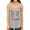 Falala Llama Womens Racerback Tank Top For Christmas Gym Workout