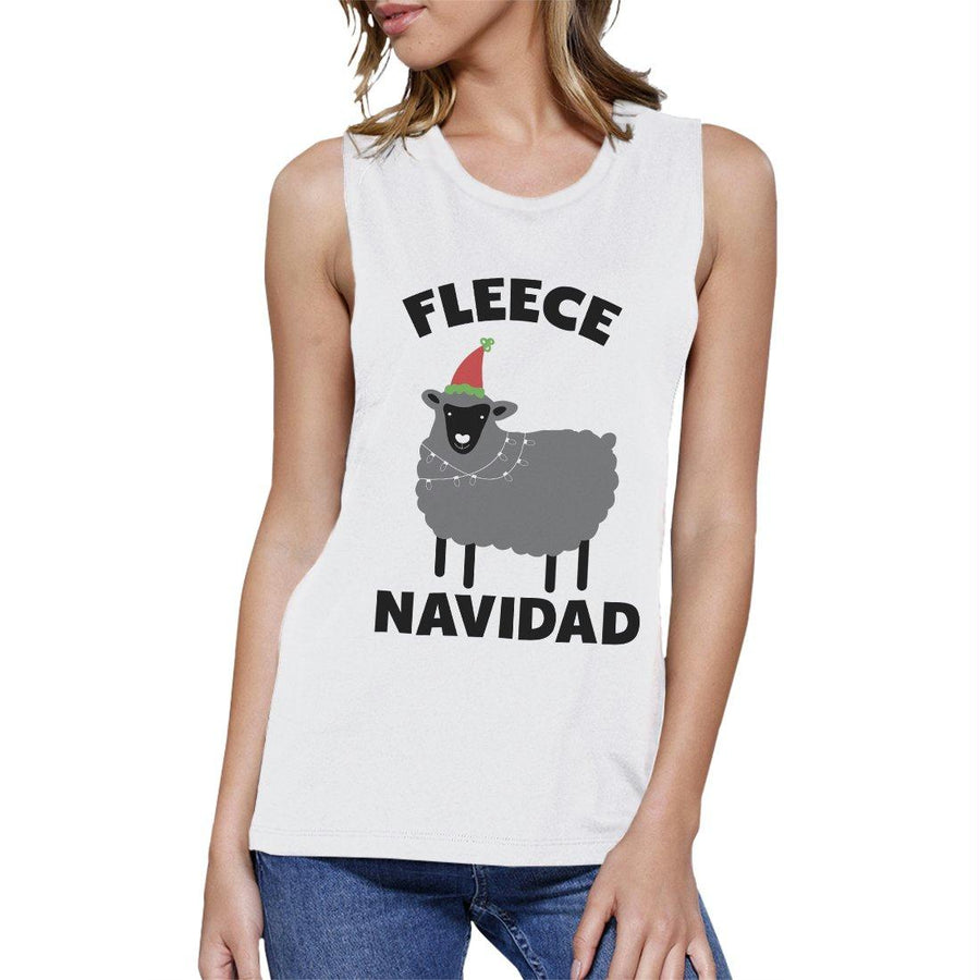 Fleece Navidad Womens Muscle Shirt