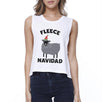 Fleece Navidad Womens Crop Top