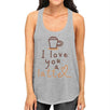 Love A Latte Womens Funny Graphic Workout Gym Tank Top Racerback