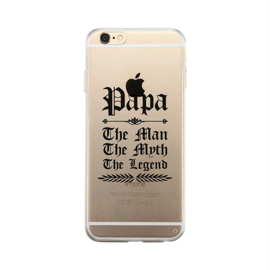 Vintage Gothic Papa Clear Case Funny Christmas Gift For Grandfather