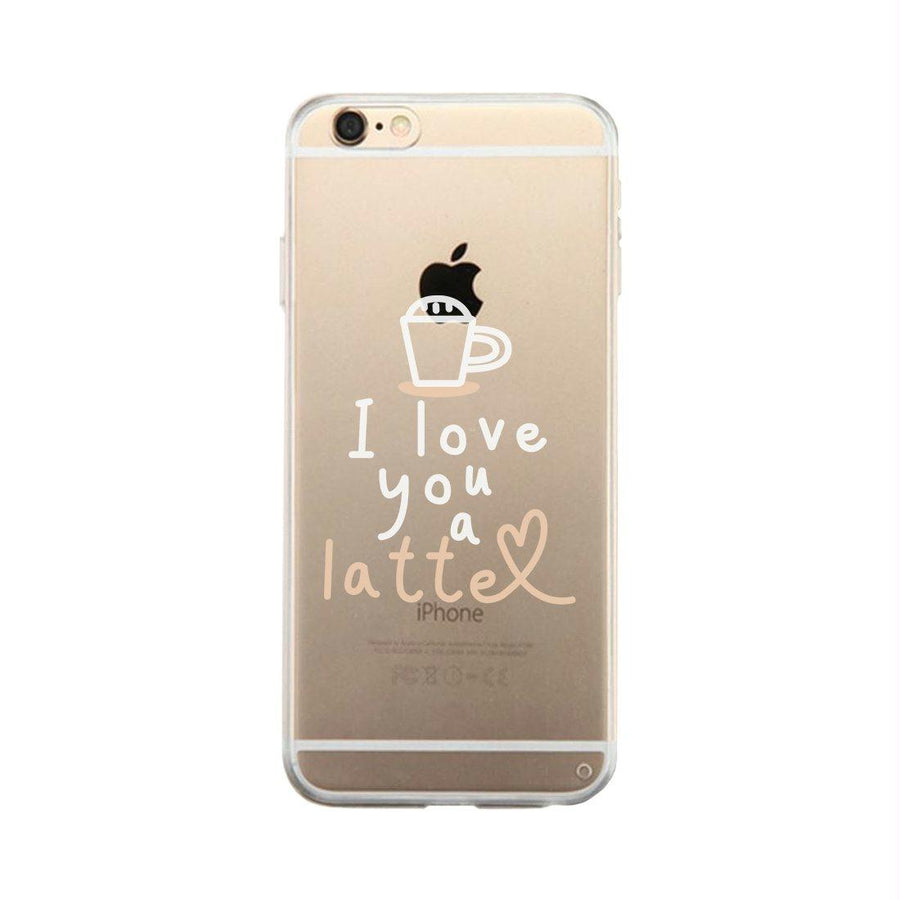 Love A Latte Clear Case Funny Phone Case Unique Coffee Lovers Gifts