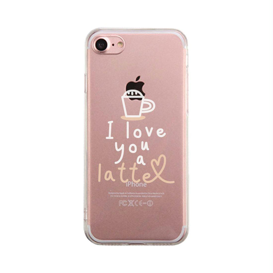 Love A Latte Clear Case Funny Phone Case Unique Coffee Lovers Gifts