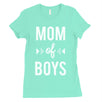 Mom Of Boys Womens Short Sleeve Cotton Tee T-Shirt Mothers Day Gift