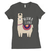 Mama Llama Womens Cute Short Sleeve T-Shirt Funny Mother Day Gift Tee