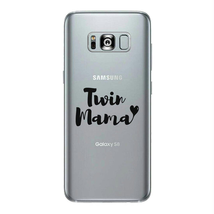 Twin Mama Clear Case Cute Mother's Day Gifts Transparent Phone Case