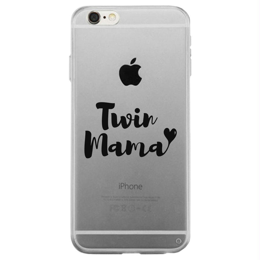 Twin Mama Clear Case Cute Mother's Day Gifts Transparent Phone Case