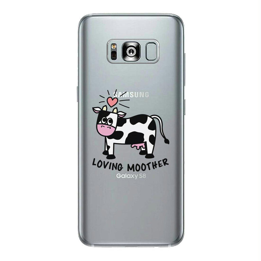 Loving Moother Cow Clear Case Cute Mom Gift Phone Cover Transparent