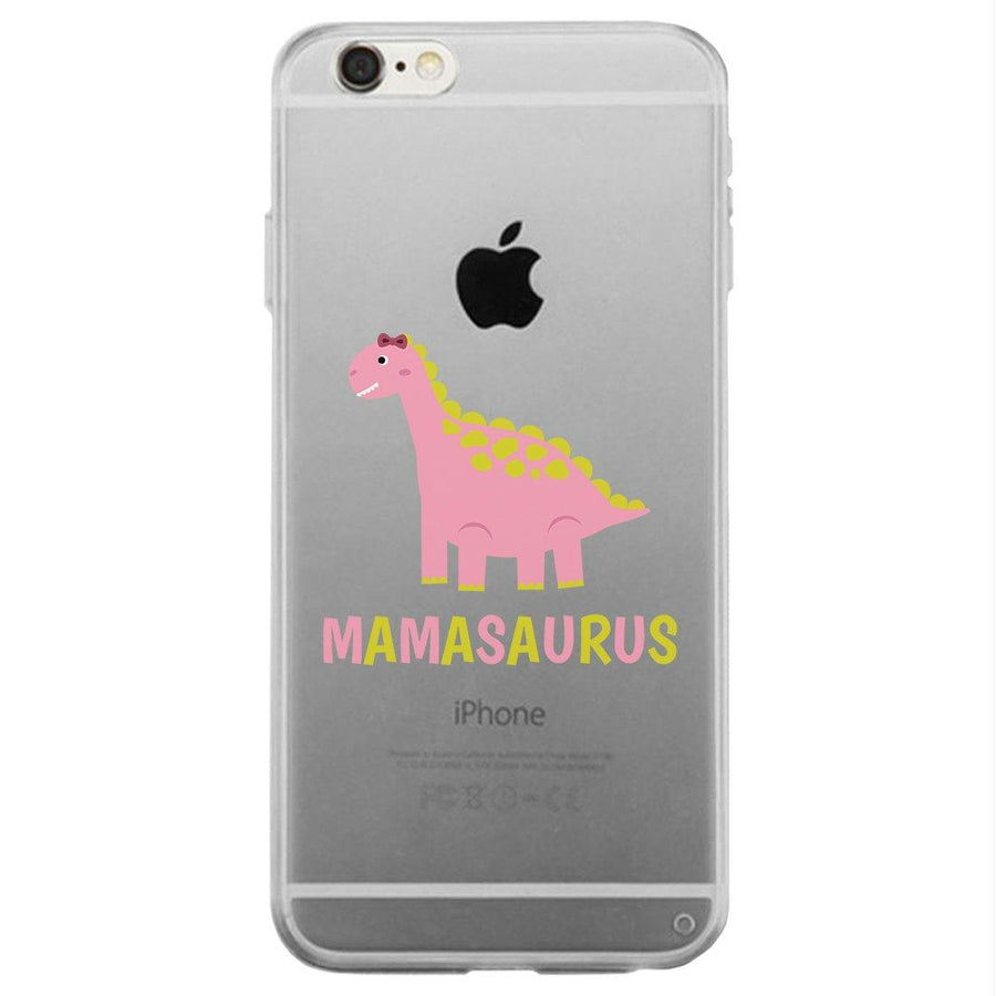 Mamasaurus Dino Clear Case Cute Mother's Day Gifts Slim Fit Cover