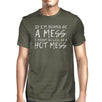 Hot Mess Mens Funny Workout Shirt Gift For Workout Lovers T-Shirt