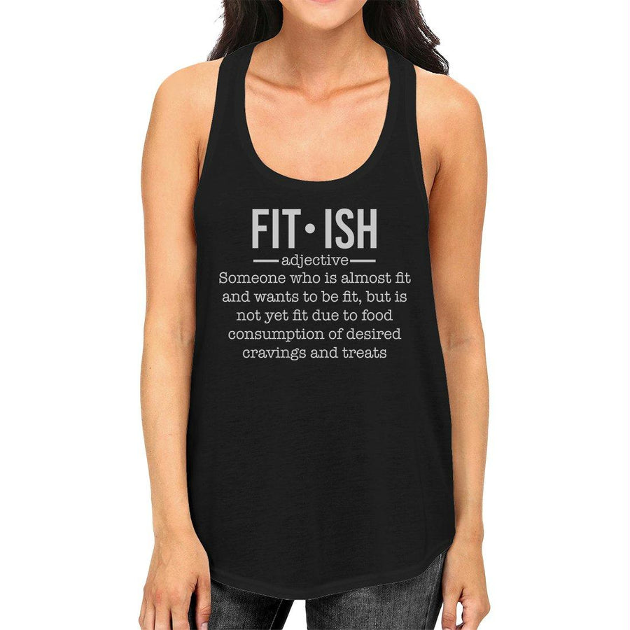 Fit-ish Womens Cute Workout Gym Tank Top Unique Graphic Shirt Gifts