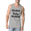 Burn Baby Mens Funny Work Out Lightweight Tank Top Gym Fitness Gift