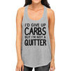 Carbs Quitter Womens Cute Racerback Tank Top Funny Gift Tank Tops