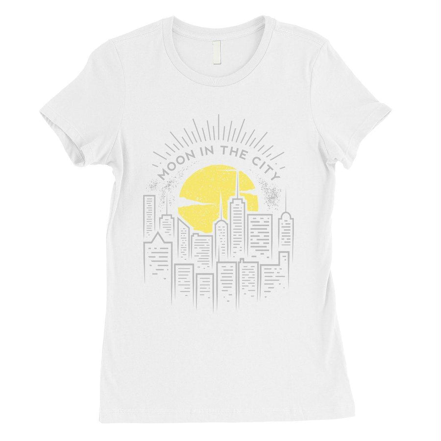 Moon In City Womens T-Shirt