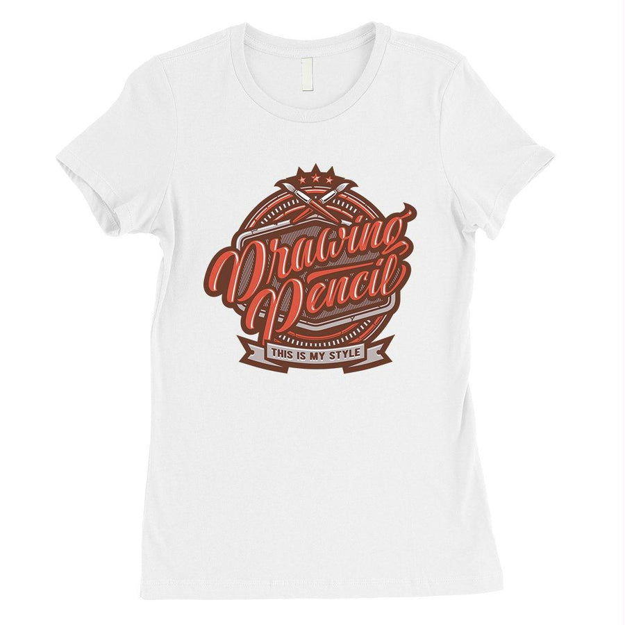 Drawing Pencil Womens Graphic Design T-Shirt Unique Drawing Gifts