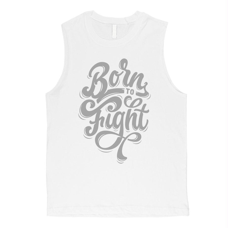 Born To Fight Mens Vintage Style Muscle Shirt