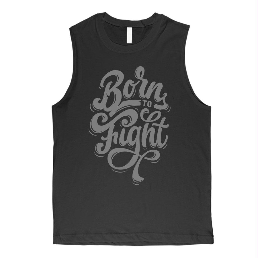 Born To Fight Mens Vintage Style Muscle Shirt