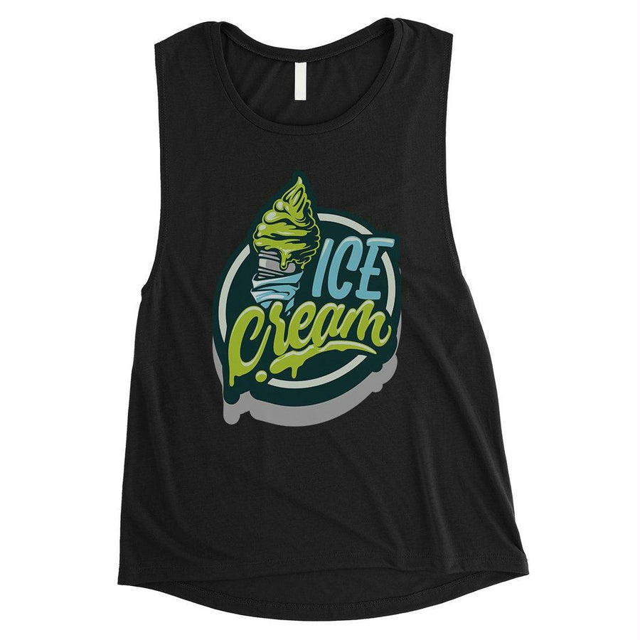 Green Ice Cream Womens Muscle Shirt