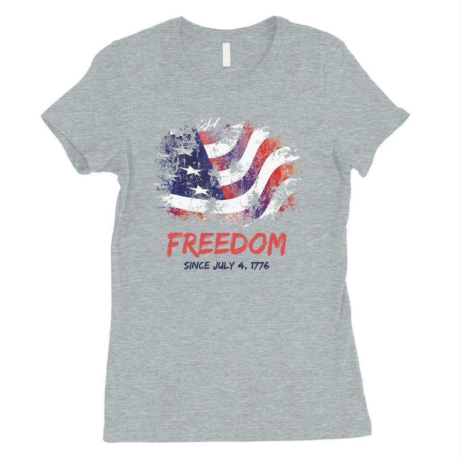 Freedom Since Womens Cute Graphic T-Shirt Funny 4th of July Outfit