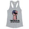 Merica We Strong Womens Workout Tank Top Cute 4th Of July Outfits