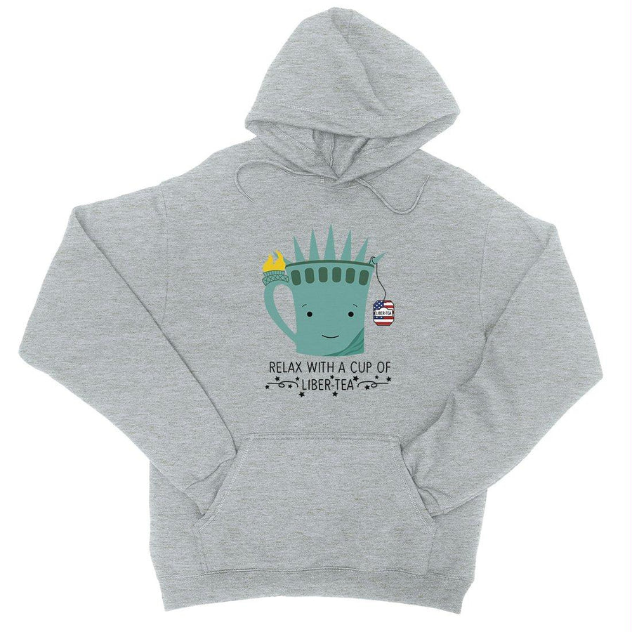 Cup Of Liber-Tea Pullover Graphic Hoodie Funny 4th Of July Graphic