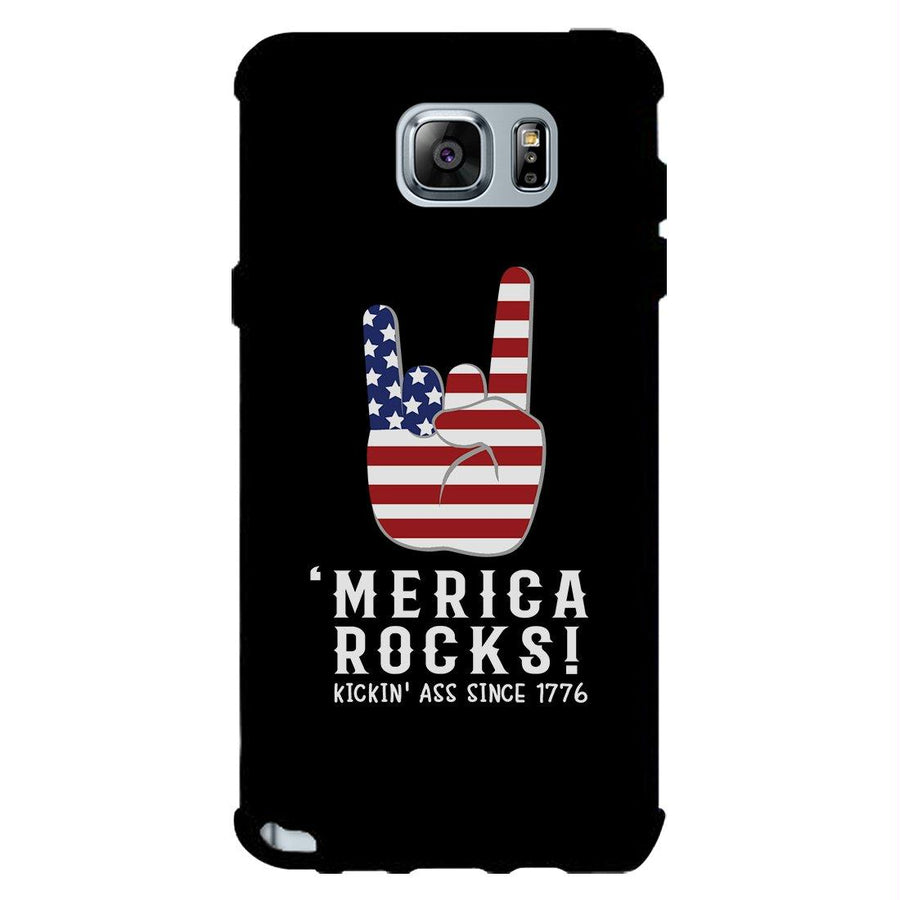 Merica Rocks Phone Case 4th of July Gift Unique Graphic Phone Cover