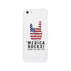 Merica Rocks Phone Case 4th of July Gift Unique Graphic Phone Cover