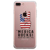 Merica Rocks Clear Phone Case Unique 4th of July Gift Phone Cover