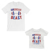 American Beast Training Dad and Baby Matching Gift T-Shirts Unique