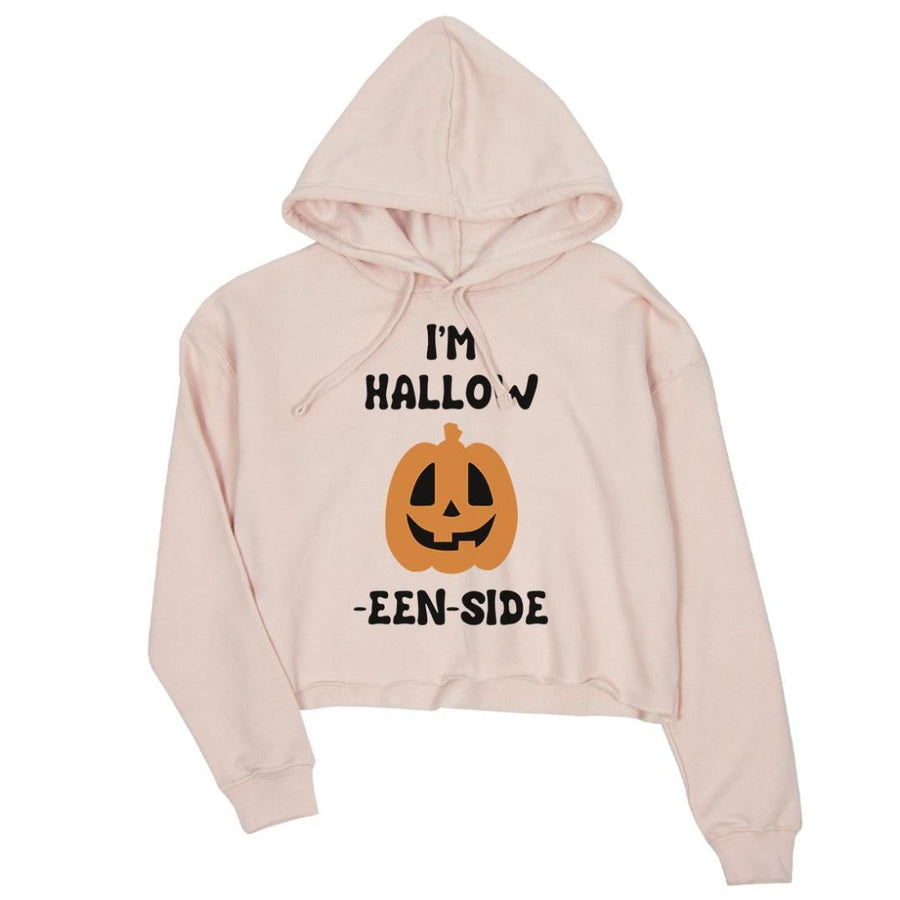 Hollow Inside Pumpkin Womens Crop Hoodie