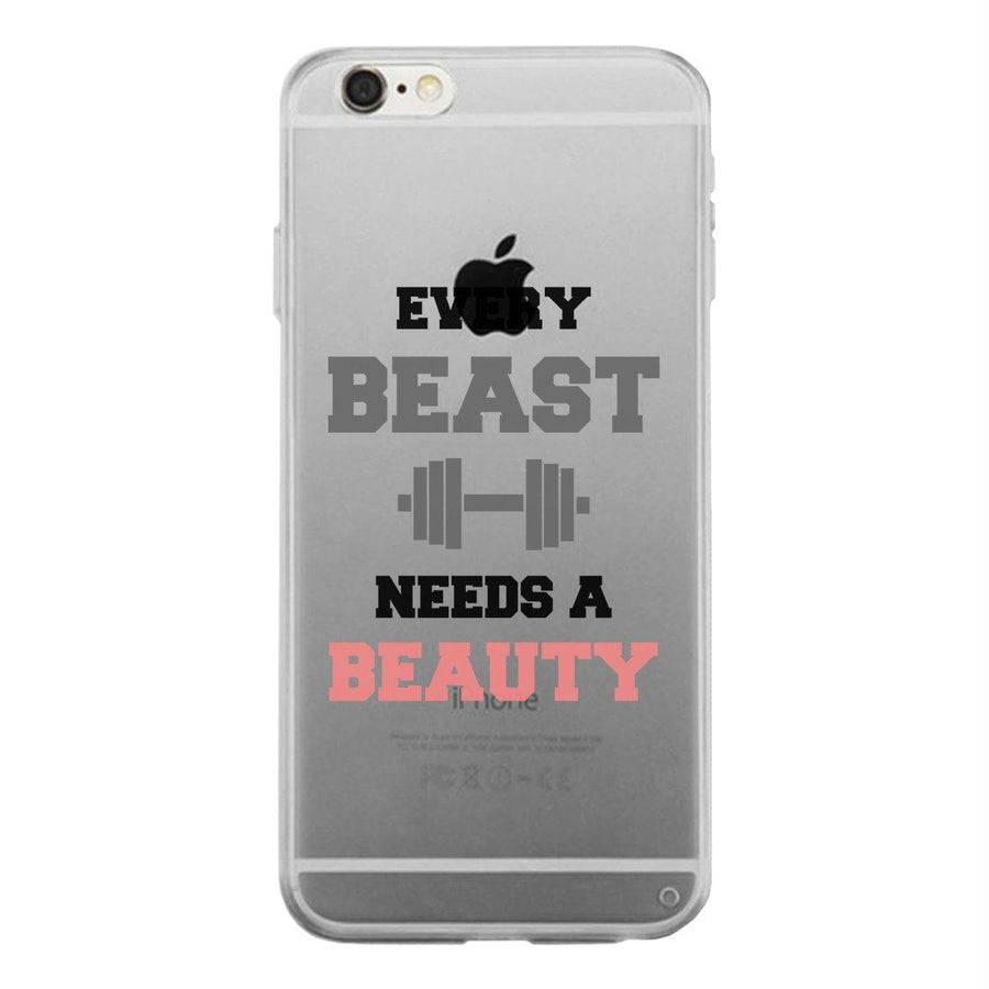 Every Beast-LEFT Clear Case Cute Workout Lover Couple Matching Gift