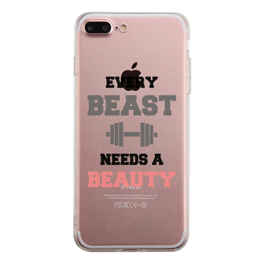 Every Beast-LEFT Clear Case Cute Workout Lover Couple Matching Gift