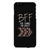 BFF Floral Crazy Best Friend Black Matching Phone Cases