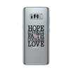 Hope Strength Faith Courage Love Breast Cancer Clear Phone Case