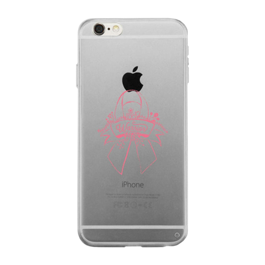 Warrior Breast Cancer Awareness Clear Phone Case