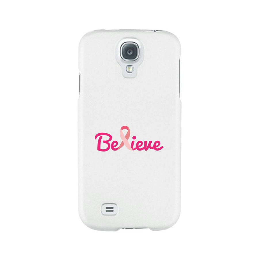 Believe Breast Cancer Awareness White Phone Case