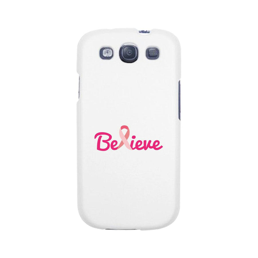 Believe Breast Cancer Awareness White Phone Case