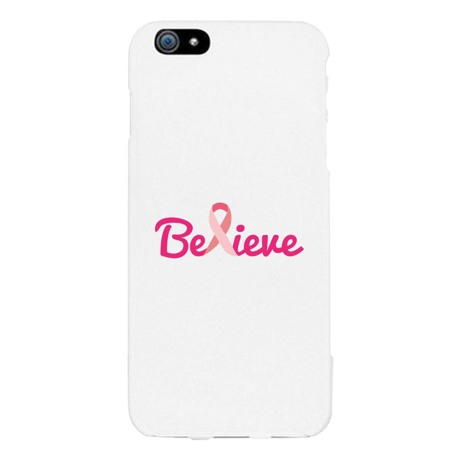 Believe Breast Cancer Awareness White Phone Case