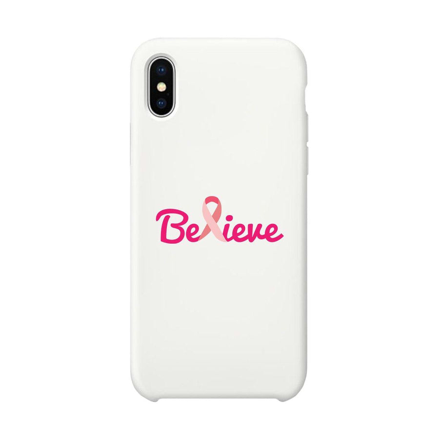 Believe Breast Cancer Awareness White Phone Case