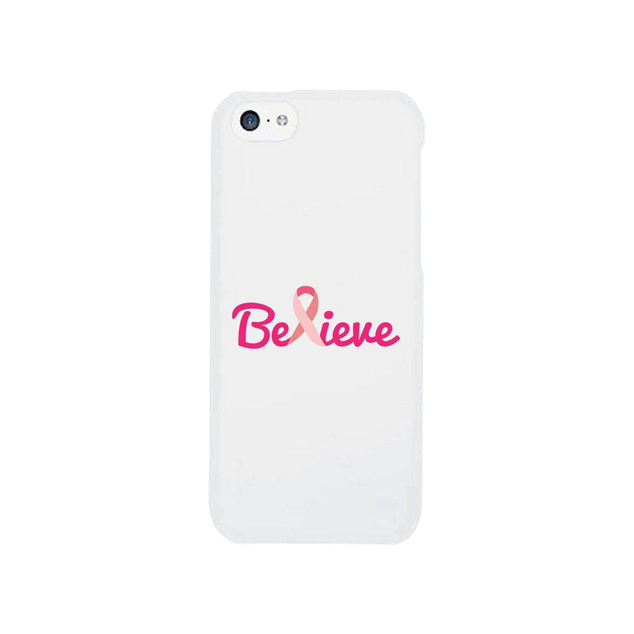 Believe Breast Cancer Awareness White Phone Case