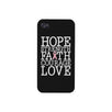 Hope Strength Faith Courage Love Breast Cancer Black Phone Case