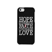 Hope Strength Faith Courage Love Breast Cancer Black Phone Case