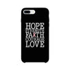 Hope Strength Faith Courage Love Breast Cancer Black Phone Case