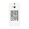 Hope Strength Faith Courage Love Breast Cancer White Phone Case